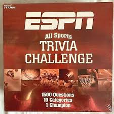 Also, see if you ca. Espn All Sports Trivia Challenge Game 1500 Questions New In Factory Sealed Box 700304095022 Ebay