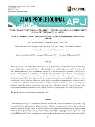 Saat ini karena pertambahan jumlah penduduk yang pesat, kecenderungan pemanfaatan lahan di sekitar sungai semakin didesak oleh kepentingan manusia. Pdf Tingkah Laku Penduduk Dalam Aktiviti Pemuliharaan Ke Arah Kelestarian Sungai Di Terengganu Malaysia