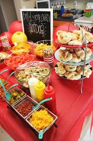 Food Bbq Birthday Party Ideas For Adults Build Your Own Hot Dog Bar Drinks Center Presents Table Candy Bar Birthd Birthday Bbq Backyard Bbq Birthday Bbq Birthday Party