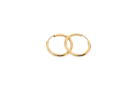 Egyszerű klasszikus arany karika fülbevaló 1 cm, nőknek (IZ8297HR) |  aEkszerek.hu