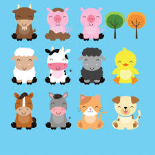5 Farm Animals Clipart Cute Grassland Animals Clipart 21 Baby Farm Animals Cute Animal Clipart Animal Clipart