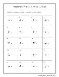 fractions equivalent to whole numbers worksheet grade 3 ccss