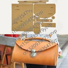 Sac D Epaule Simple Satchel Sac Acrylique Pochoir Kraft Papier Modele De Bricolage A La Main En Cuir Version A Coudre Acces Shoulder Bag Leather Top Handle Bag