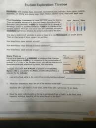 For example, h 2 = 5.0 m means the concentration of hydrogen gas in a chamber is 5.0 moles per liter. Solved Student Exploration Titration Vocabulary Acid A Chegg Com