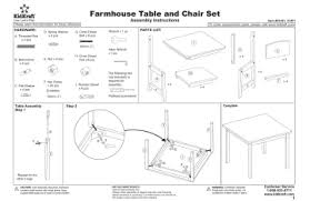 11 x 11.6 x 21 seat: Kidkraft Farmhouse Table 4 Chairs Natural User Manual Manualzz