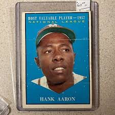 Hank Aaron 1957 MVP Topps 484