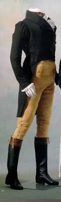 Men's late colonial sewing pattern for fall front breeches, with front pockets, optional waistband watch pocket and tabs for knee buckles. Regency Fashion Men S Breeches Pantaloons And Trousers Jane Austen S World