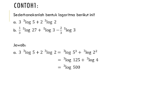 Materi logaritma sma kelas 10 lengkap dengan contoh soal dan pembahasan. Persamaan Logaritma Sifat Sifat Logaritma