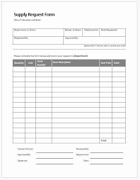 Office Supply Request Form Beautiful Supply Request Form Templates Ms Word Order Form Template Templates Simple Budget Template