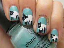 Sheep Farm Animal Nails Animal Nails Animal Nail Art