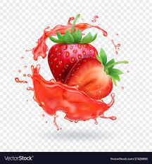 Strawberry Realistic Juice Fresh Fruit Splash Vector Image Affiliate Juice Fresh Strawberry Realistic Ad Fruit Splash Fruit Design Fruit Packaging