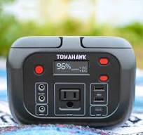 Tomahawk Portable Power Station, 155Wh 200W 4-Port Backup Lithium Battery,  AC DC Outlet, 60W USB-C USB-A Pure Sine Wave Outlet, Digital, LED Light for  ...