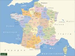 Il s'agira donc de la france métropolitaine. Carte De France Divisions Regions Departements Et Villes