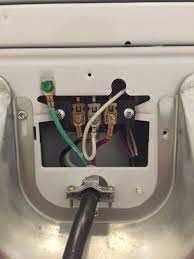 Kenmore 80 series electric dryer wiring diagram the dryer thermal fuse on a kenmore 80 series dryer is located beneath the back unplug. White Wire When Changing From 4 Prong To 3 On Dryer Home Improvement Stack Exchange