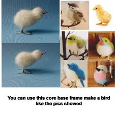 Base For Needle Felted Animal Coreframe Of Two Bird Etsy Needle Felting Projects Needle Felted Animals Needle Felting