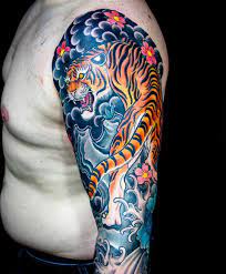 Horisumi Kian Forreal On Instagram Tiger Sleeve Healed Authentink Studio Kianforreal Horisumi Authe Sleeve Tattoos Half Sleeve Tattoo Tattoos For Guys