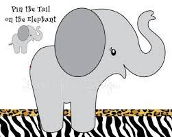 Elephant Pin The Tail On The Elephant Birthday Party Game Birthday Party Games For Kids Elephant Game Lion Birthday Party