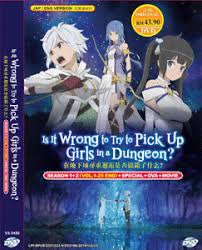 All links have been verified and open in a seperate window. Anime Is It Wrong To Try To Pick Up Girls In A Dungeon Sea 1 2 Dvd English Dub Ebay
