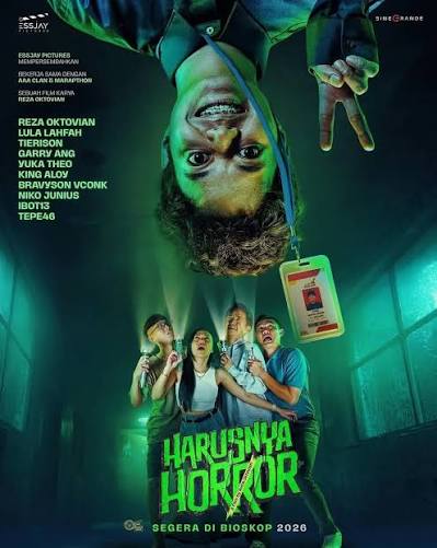 Film baru 'Harusnya Horor', horor komedi yang jadi debut Reza Arap Oktovian  menjadi sutradara, sekaligus juga pemain. Persembahan Essjay Studios  bersama AAA Clan dan Marapthon. Mulai tayang tahun depan 2026, See you