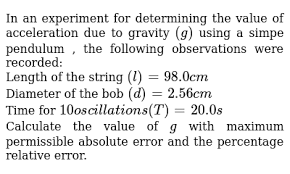 Just read below our professional practical tips about writing a such lab report with a historical introduction. In An Experiment For Determining The Value Of Acceleration Due To