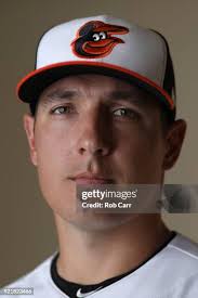Alex Presley of the Baltimore Orioles poses for a photo during photo...  News Photo