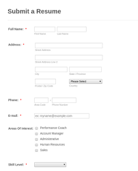 Apply for application letter jobs. Resume Collection Form Template Jotform