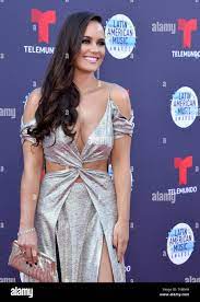 Actress Ana Lucia Dominguez arrives for the fourth annual Latin American  Music Awards at the Dolby Theatre in the Hollywood section of Los Angeles  on October 25, 2018. The annual event honors