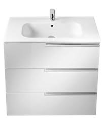 Roca is a spanish producer of sanitary products. Roca Victoria N Unik 3 Drawer Wall Hung Vanity Unit W 805 X H 740mm 855837806 Bathroom Sink Vanity Sink Unit Roca Bathroom