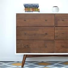 Mid century modern denver walnut brown dresser by ashcroft. Mid Century Modern Denver White 6 Dresser Ash0099