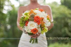 I love the colour green for a fresh classic wedding palette, and i also love a modern wedding palette with bright pops of orange. Elegant Orange And Green Bouquet Green Wedding Bouquet Summer Wedding Bouquets Wedding Flowers