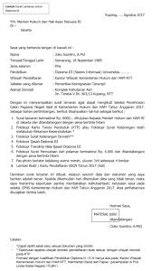 Contoh surat lamaran kerja yang baik dan benar selalu menjadi solusi kamu yang ingin melamar pekerjaan disuatu perusahaan atau instansi pemerintah. Download Contoh Surat Lamaran Pernyataan Cpns Seluruh Instansi