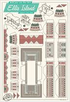 Ellis Island Postcard Paper Architecture Toilet Paper Roll Crafts Paper Models