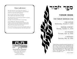 YIZKOR BOOK