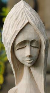 Stylized Female Face Details Wood Carving Art Wood Carving Faces Carved Wood Sculpture