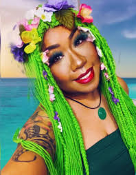 Buy Land Goddess Costume/land Goddess Wig/ostara Wig/mother Earth Wig/green  Princess Hat/island Princess Wig/green Hair Halloween Wig Costume Online in  India