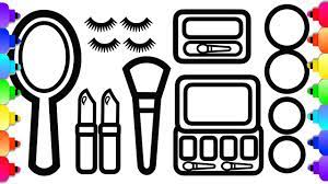 Free printable makeup coloring pages for girls. Glitter Makeup Set Coloring And Drawing Makeup Coloring Page Youtube