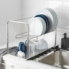 Ordning Stainless Steel Dish Drainer Ikea Kitchen Decor Apartment Apartment Kitchen Organization Dish Drainers