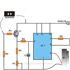 In this project, we build a light detector circuit using a nand(hd74ls00p) gate chip. Build These Simple Alarm Circuits Using Ic 555 Rain Sensor And Light Sensor Circuit Bright Hub Engineering