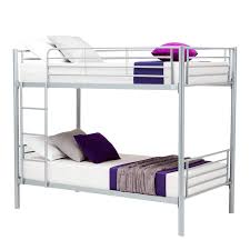 Amazon Com Joybase Metal Bunk Bed Twin Over Twin With Removable Ladder And Guard Rail Space Saving Design Grey Kitchen D Bunk Beds Metal Bunk Beds Bed