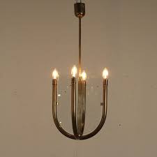 Kronleuchter Glas Messing Vintage Italien 50er Jahre