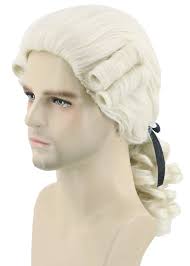 Topcosplay Perruque Baroque, Perruque Blanche/Blonde pour Homme Femme  Perruque Marquis avec Ruban Noir et Bouclettes Halloween Cosplay  Déguisements Noble Perruque (Beige) : Amazon.fr: Mode