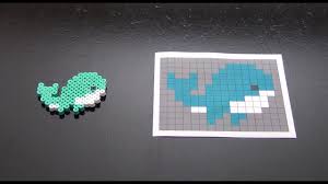 You will also use 2 large square pegboards, a large hexagon, plus the fishy, dolphin, and octopus pegboards. How To Make A Cute Perler Bead Whale Youtube