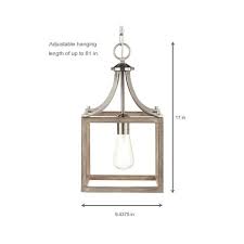 Home Decorators Collection Boswell Quarter 9 44 In 1 Light Brushed Nickel Pendant With Painted Weathered Gray Wood Accents 7947hdcdi The Home Depot