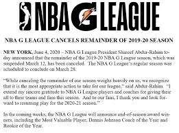 Here's a look at the teams. Nba G League On Twitter The 2019 20 Nba G League Season Which Was Suspended March 12 Has Been Canceled Read More Https T Co C6jkt8icph Https T Co 2xprqjcc3h