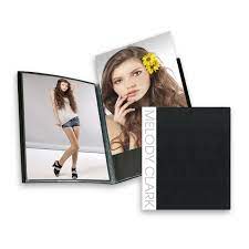 Most models books are 9 by 12 there are other sizes but 9x12 is the standard agency size. Starter Portfolio Book For Models And Talent Portfolio Mart