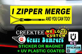I Zipper Merge and You Can Too Bumper Sticker or Magnet With - Etsy