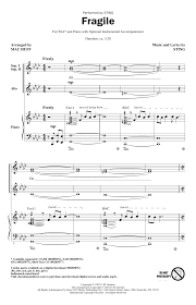 Get this printable handle with care sign and place it on boxes with fragile items inside which require careful handling when moving. Sting Fragile Arr Mac Huff Sheet Music Pdf Notes Chords Pop Score Satb Choir Download Printable Sku 405156