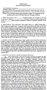 Football Player Contract Template Contract Template Football Players Football Manager