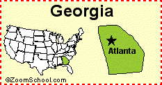 Where is atlanta georgia located in the us map map of hartsfield jackson atlanta airport (atl): Georgia Facts Map And State Symbols Enchantedlearning Com