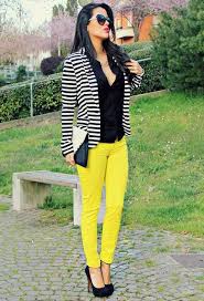 Black And White Fashion Style Black And White Fashion Trends World Inside Pictures White Fashion Fashion Striped Blazer Outfit